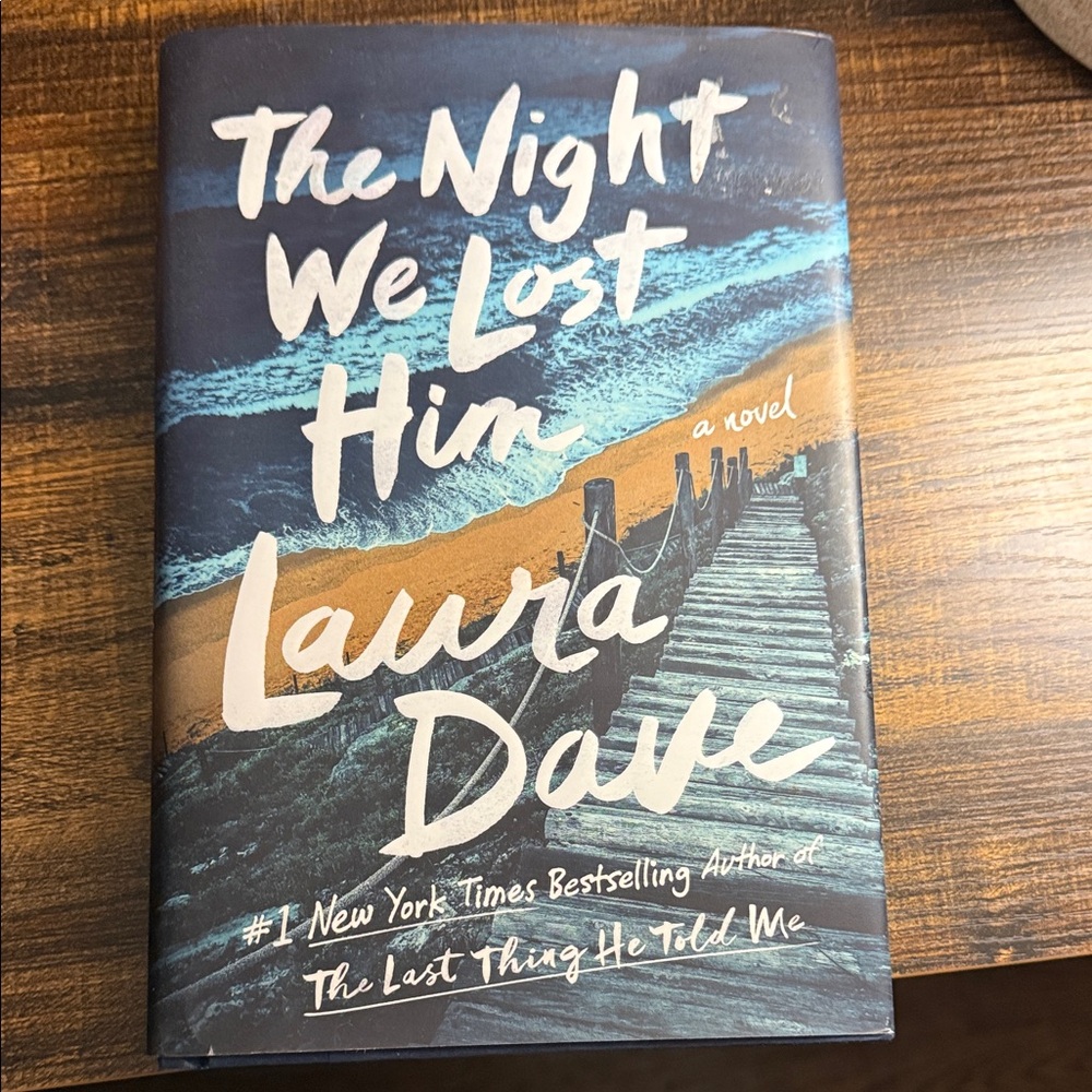 The Night We Lost Him by Laura Dave - Blue & Tan Hardcover Novel